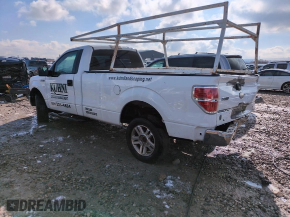 2012 Ford F-150 XL with VIN 1FTNF1EF2CKD44980, listed as a Copart auction lot 45500845 with 252,474 mi miles and Salvage title. Bid and sale history available at DreamBid. Image 2.