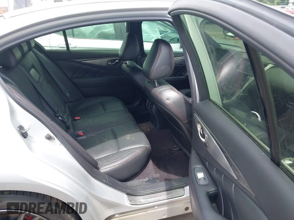 2018 Infiniti Q50 Red Sport 400 with VIN JN1FV7AR8JM481498, listed as a IAAI auction lot 42673176 with 100,332 mi miles and . Bid and sale history available at DreamBid. Image 8.