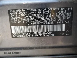 2014 Lexus GS 350 with VIN JTHBE1BL7E5034081, listed as a Copart auction lot 76626814 with 124,207 mi miles and Salvage Title. Bid and sale history available at carsss.com. Image 12.
