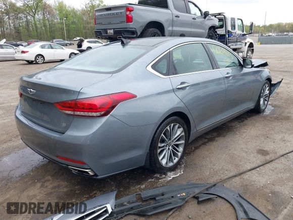 2015 Hyundai Genesis 3.8L with VIN KMHGN4JE8FU098774, listed as a IAAI auction lot 42069813 with 76,397 mi miles. Bid and sale history available at carsss.com. Image 4.