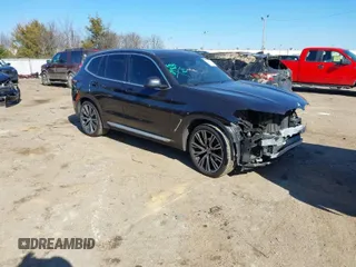 2022 BMW X3 sDrive30i with VIN 5UX43DP06N9M38769, listed as a IAAI auction lot 41260254 with 56,191 mi miles. Bid and sale history available at carsss.com. Image 1.