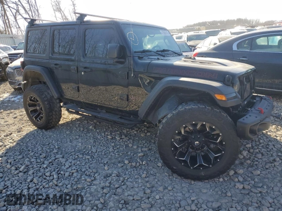 2018 Jeep Wrangler Unlimited Rubicon with VIN 1C4HJXFN0JW199514, listed as a Copart auction lot 41866515 with 85,448 mi miles and Clean title. Bid and sale history available at DreamBid. Image 4.