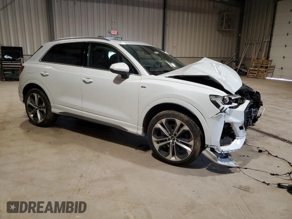 2019 Audi Q3 S line Premium Plus with VIN WA1EECF37K1086389, listed as a Copart auction lot 52567585 with 53,362 mi miles and Salvage Title. Bid and sale history available at carsss.com. Image 4.