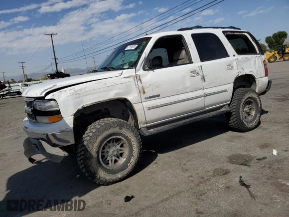 2002 Chevrolet Tahoe Z71 with VIN 1GNEK13T72R237845, listed as a Copart auction lot 47199575 with 187,318 mi miles and Salvage Title. Bid and sale history available at carsss.com. Image 1.