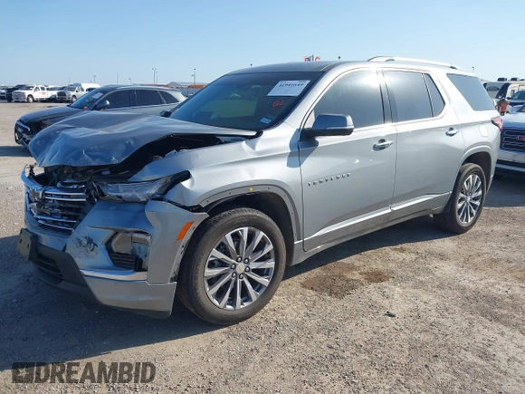 2023 Chevrolet Traverse Premier with VIN 1GNERKKW0PJ312419, listed as a IAAI auction lot 41941649 with 43,551 mi miles and . Bid and sale history available at DreamBid. Image 2.