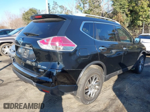 2014 Nissan Rogue SL with VIN 5N1AT2MV9EC803226, listed as a IAAI auction lot 41492057 with 167,584 mi miles. Bid and sale history available at carsss.com. Image 4.