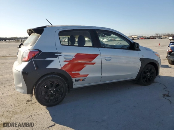 2023 Mitsubishi Mirage Black Edition with VIN ML32AWHJ6PH004865, listed as a Copart auction lot 48791185 with 11931 miles and Salvage Title. Bid and sale history available at carsss.com. Image 3.