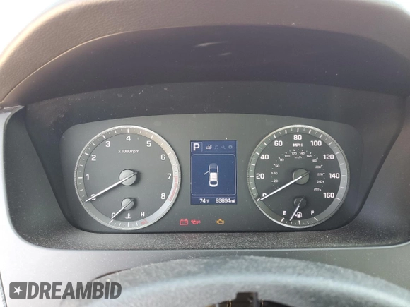 2017 Hyundai Sonata SE with VIN 5NPE24AFXHH588210, listed as a Copart auction lot 44403545 with 93,694 mi miles and Salvage Title. Bid and sale history available at carsss.com. Image 9.