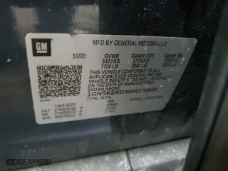 2021 Chevrolet Suburban RST with VIN 1GNSKEKDXMR178930, listed as a Copart auction lot 45925875 with 110,634 mi miles and Salvage Title. Bid and sale history available at carsss.com. Image 12.