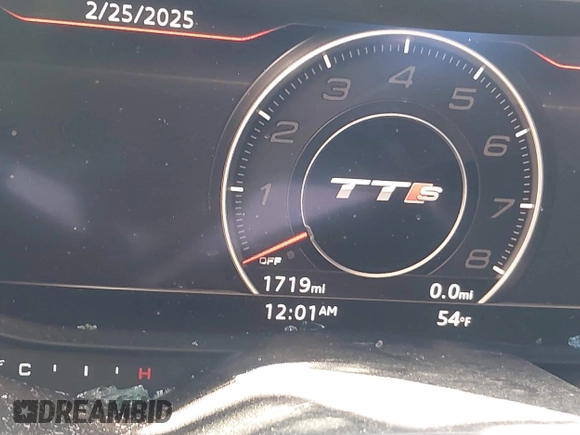 2023 Audi TTS with VIN TRUA1AFV0P1007101, listed as a IAAI auction lot 41800664 with 2,021 mi miles and . Bid and sale history available at DreamBid. Image 7.