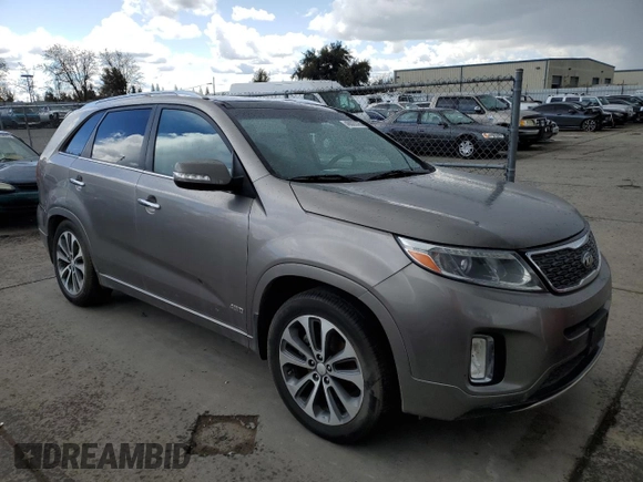 2015 Kia Sorento SX with VIN 5XYKW4A79FG614218, listed as a Copart auction lot 48826325 with 0 mi miles and Clean Title. Bid and sale history available at carsss.com. Image 4.