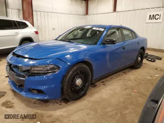 2020 Dodge Charger Police with VIN 2C3CDXKT4LH186759, listed as a Copart auction lot 43547955 with 99,471 mi miles and Clean Title. Bid and sale history available at carsss.com. Image 1.