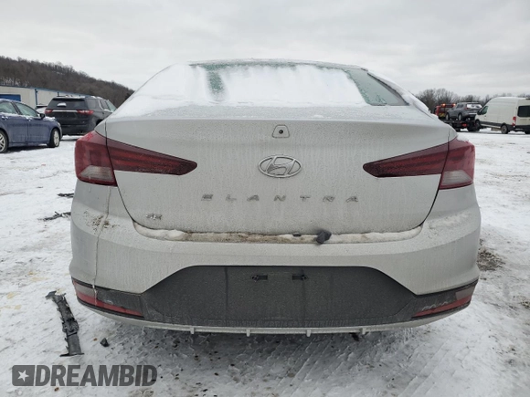 2019 Hyundai Elantra SE with VIN 5NPD74LFXKH419550, listed as a Copart auction lot 87069444 with 49,507 mi miles and Salvage Title. Bid and sale history available at DreamBid. Image 6.
