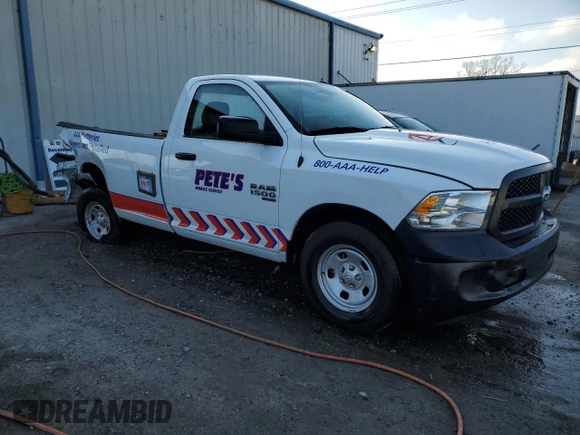 2023 Ram 1500 Tradesman with VIN 3C6JR6DG4PG594500, listed as a Copart auction lot 45055755 with 18,299 mi miles and Non repairable. Bid and sale history available at DreamBid. Image 4.