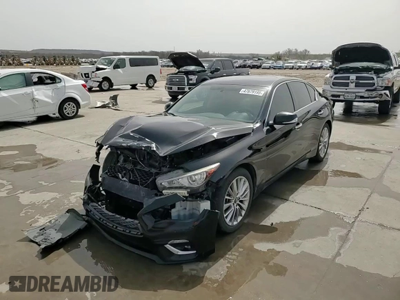 2018 Infiniti Q50 3.0t LUXE with VIN JN1EV7AP5JM357263, listed as a Copart auction lot 47679195 with 162,430 mi miles and Salvage Title. Bid and sale history available at carsss.com. Image 13.