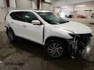 2015 Nissan Rogue SL with VIN 5N1AT2MV4FC832618, listed as a Copart auction lot 47641635 with 186,038 mi miles and Salvage Title. Bid and sale history available at DreamBid. Image 4.