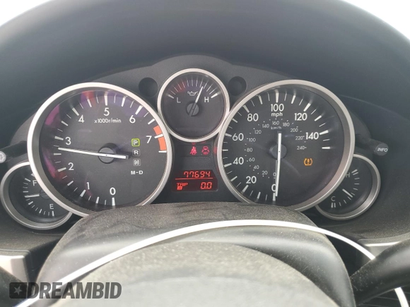 2011 Mazda MX-5 Miata Club with VIN JM1NC2MF0B0213167, listed as a Copart auction lot 57776875 with 77,694 mi miles and Salvage title. Bid and sale history available at DreamBid. Image 9.