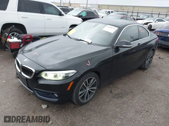 2018 BMW 2 Series 230i with VIN WBA2J1C50JVD09751, listed as a IAAI auction lot 41440752 with 71,700 mi miles. Bid and sale history available at carsss.com. Image 2.