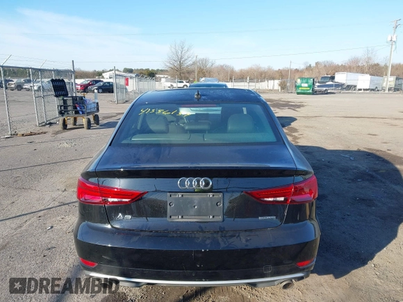 2019 Audi A3 Sedan Premium with VIN WAUBEGFFXK1019177, listed as a IAAI auction lot 41556134 with 98,741 mi miles. Bid and sale history available at carsss.com. Image 17.