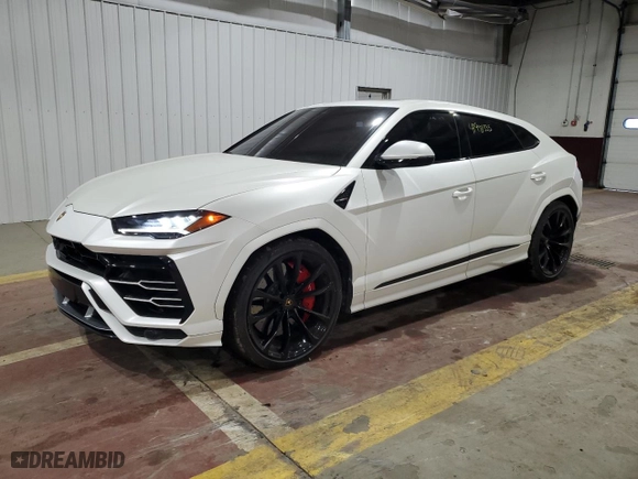 2021 Lamborghini Urus with VIN ZPBUA1ZL2MLA12990, listed as a Copart auction lot 41981535 with 69,793 mi miles and Salvage Title. Bid and sale history available at carsss.com. Image 1.