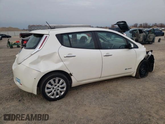 2015 Nissan LEAF SV with VIN 1N4AZ0CPXFC334469, listed as a Copart auction lot 69152122 with 26,547 mi miles. Bid and sale history available at carsss.com. Image 3.