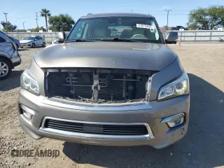 2015 Infiniti QX80 with VIN JN8AZ2NEXF9082838, listed as a Copart auction lot 51875485 with 138,533 mi miles and Salvage title. Bid and sale history available at DreamBid. Image 5.