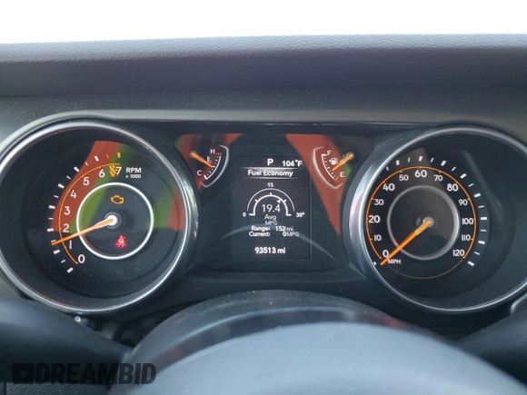 2018 Jeep Wrangler Unlimited Sport S with VIN 1C4HJXDG6JW145865, listed as a Copart auction lot 59041465 with 93,513 mi miles and Salvage title. Bid and sale history available at DreamBid. Image 9.