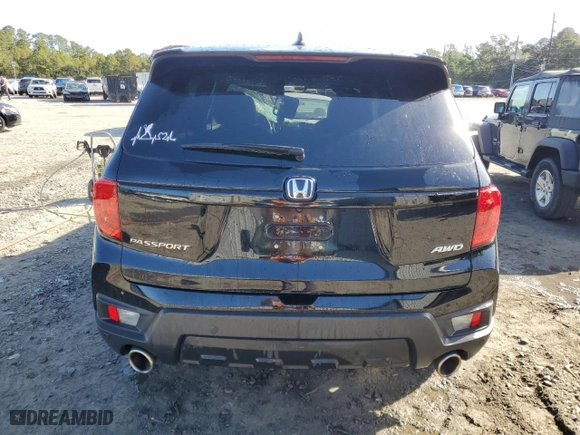 2024 Honda Passport EX-L with VIN 5FNYF8H50RB004242, listed as a Copart auction lot 78878174 with 10,348 mi miles and Salvage Title. Bid and sale history available at carsss.com. Image 6.