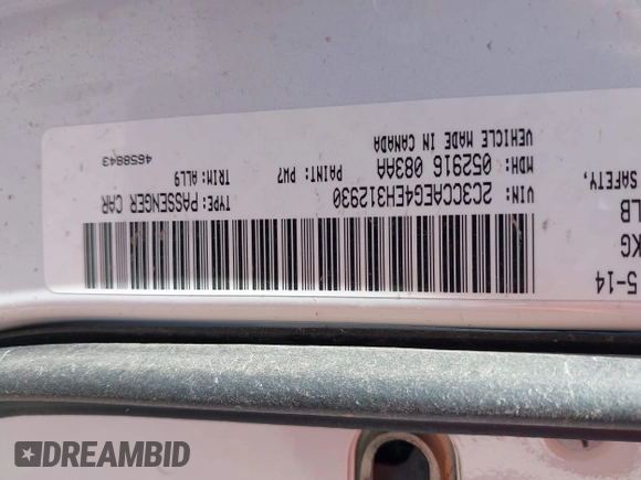 2014 Chrysler 300 with VIN 2C3CCAEG4EH312930, listed as a IAAI auction lot 41907509 with 128,940 mi miles. Bid and sale history available at carsss.com. Image 9.