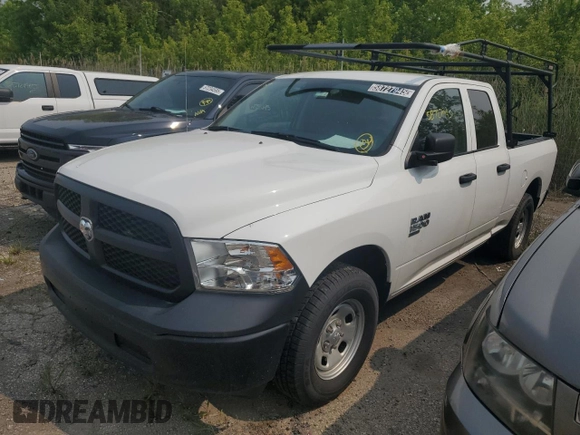 2023 Ram 1500 Tradesman z VIN 1C6RR7FG3PS524260, wystawiony jako Copart lot #58727945 z przebiegiem 21 169 mil mil oraz Czysty tytuł • Clean title. Historia ofert i sprzedaży dostępna na DreamBid. Obrazek 1.