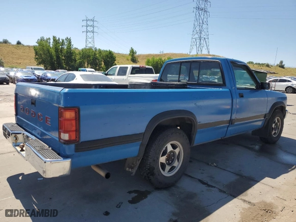 1992 Dodge Dakota "S" with VIN 1B7GL26X8NS523574, listed as a Copart auction lot 65041534 with 122,376 mi miles and Clean Title. Bid and sale history available at carsss.com. Image 3.