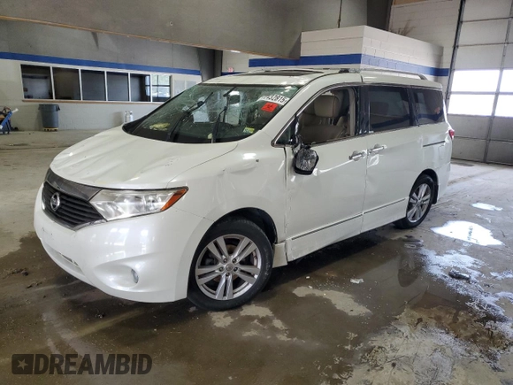 2014 Nissan Quest SL with VIN JN8AE2KP2E9106257, listed as a Copart auction lot 53432815 with 140,038 mi miles and Salvage Title. Bid and sale history available at carsss.com. Image 1.