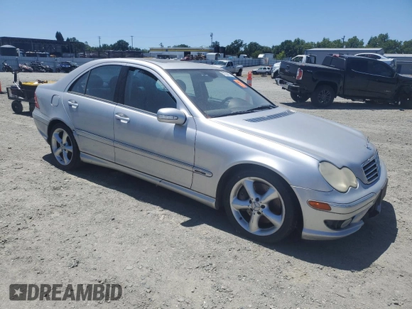 2005 Mercedes-Benz C 230 Kompressor with VIN WDBRF40JX5F617026, listed as a Copart auction lot 57532675 with 229,853 mi miles and Clean title. Bid and sale history available at DreamBid. Image 4.