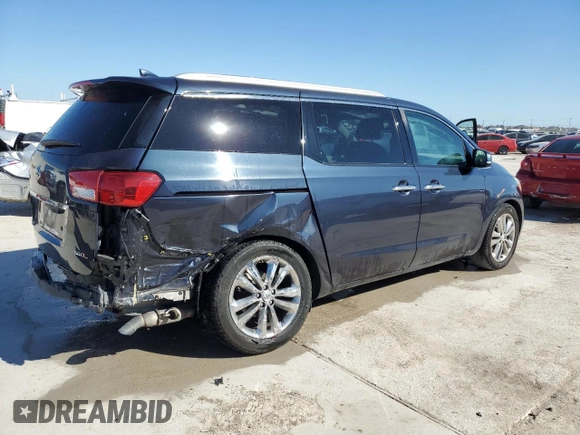 2016 Kia Sedona SX-L with VIN KNDME5C13G6176231, listed as a Copart auction lot 73390174 with Not Provided miles and Salvage Title. Bid and sale history available at carsss.com. Image 3.