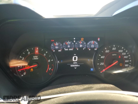 2019 Chevrolet Camaro 2SS z VIN 1G1FG1R7XK0153217, wystawiony jako Copart lot #82343044 z przebiegiem 59 058 mil mil oraz Szkoda całkowita • Salvage title. Historia ofert i sprzedaży dostępna na DreamBid. Obrazek 9.
