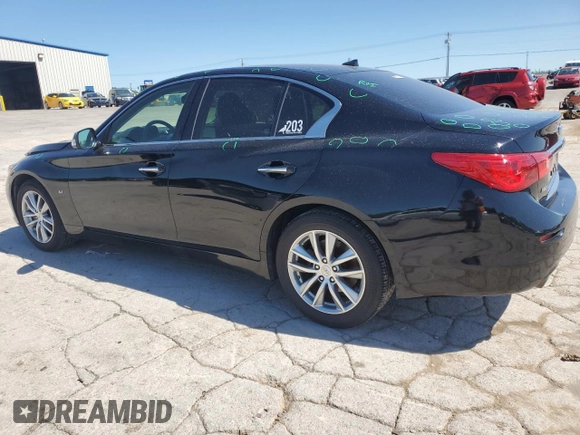 2015 Infiniti Q50 Premium with VIN JN1BV7AR9FM394070, listed as a Copart auction lot 57358335 with 71,982 mi miles and Salvage title. Bid and sale history available at DreamBid. Image 2.
