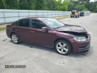 2013 Volkswagen Passat S with VIN 1VWAP7A35DC032218, listed as a Copart auction lot 56232645 with 222,722 mi miles and Salvage title. Bid and sale history available at DreamBid. Image 4.