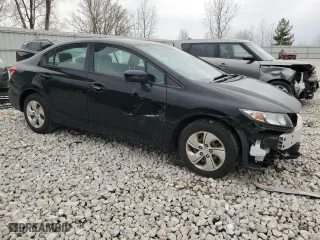 2015 Honda Civic Sedan LX with VIN 2HGFB2F55FH549380, listed as a Copart auction lot 52344955 with 91,236 mi miles and Clean Title. Bid and sale history available at carsss.com. Image 4.