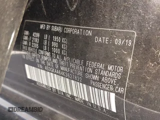 2019 Subaru Impreza z VIN 4S3GKAA64K3627822, wystawiony jako IAAI lot #42311910 z przebiegiem 43 791 mil mil oraz . Historia ofert i sprzedaży dostępna na DreamBid. Obrazek 9.