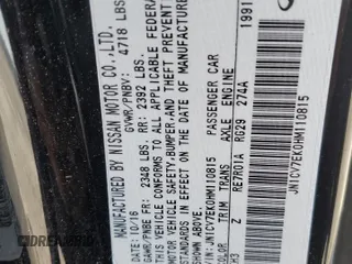 2017 Infiniti Q60 Premium with VIN JN1CV7EK0HM110815, listed as a Copart auction lot 42618875 with 57,303 mi miles and Salvage title. Bid and sale history available at DreamBid. Image 12.