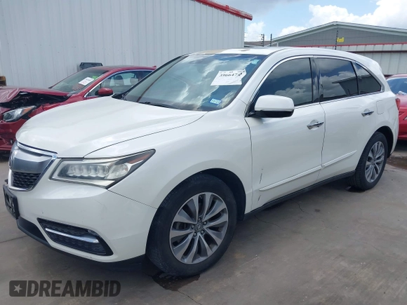 2014 Acura MDX Tech Pkg with VIN 5FRYD3H40EB007845, listed as a IAAI auction lot 39664732 with 79,420 mi miles. Bid and sale history available at carsss.com. Image 22.