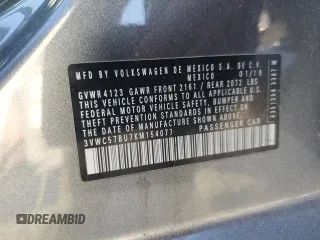2019 Volkswagen Jetta S with VIN 3VWC57BU7KM154077, listed as a Copart auction lot 52724075 with 109,022 mi miles and Salvage title. Bid and sale history available at DreamBid. Image 13.