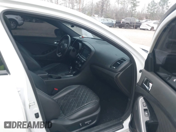 2015 Kia Optima SX Turbo with VIN 5XXGR4A63FG468701, listed as a IAAI auction lot 41789169 with 112,732 mi miles. Bid and sale history available at carsss.com. Image 5.