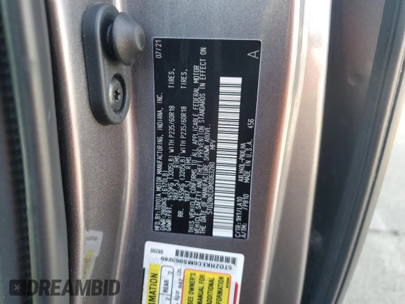 2021 Toyota Sienna Limited with VIN 5TDZRKEC6MS063280, listed as a Copart auction lot 47959725 with 41,573 mi miles and Salvage Title. Bid and sale history available at carsss.com. Image 13.