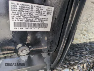 2013 Honda Pilot EX-L with VIN 5FNYF4H6XDB004954, listed as a Copart auction lot 55901055 with 147,551 mi miles and Salvage title. Bid and sale history available at DreamBid. Image 12.