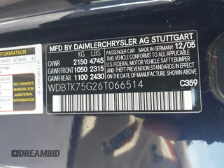 2006 Mercedes-Benz CLK 500 z VIN WDBTK75G26T066514, wystawiony jako IAAI lot #42025408 z przebiegiem 117 449 mil mil oraz . Historia ofert i sprzedaży dostępna na DreamBid. Obrazek 9.
