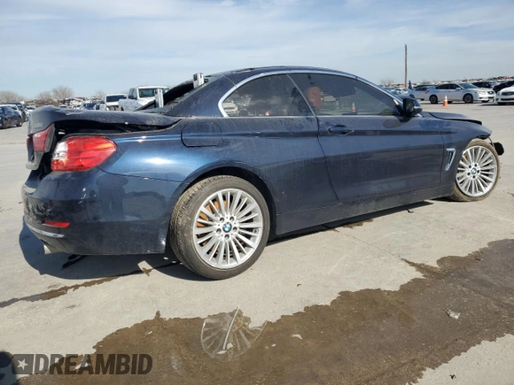2015 BMW 4 Series 435i with VIN WBA3T3C57F5A40732, listed as a Copart auction lot 87608155 with Not Provided miles and Salvage Title. Bid and sale history available at carsss.com. Image 3.