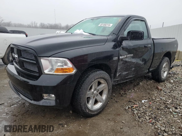 2012 Ram 1500 Express with VIN 3C6JD7ATXCG278339, listed as a Copart auction lot 45185215 with 122,129 mi miles and Salvage Title. Bid and sale history available at carsss.com. Image 1.