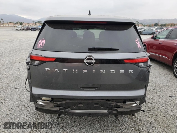 2024 Nissan Pathfinder S with VIN 5N1DR3AAXRC287239, listed as a Copart auction lot 84738974 with 3,891 mi miles and Salvage title. Bid and sale history available at DreamBid. Image 6.