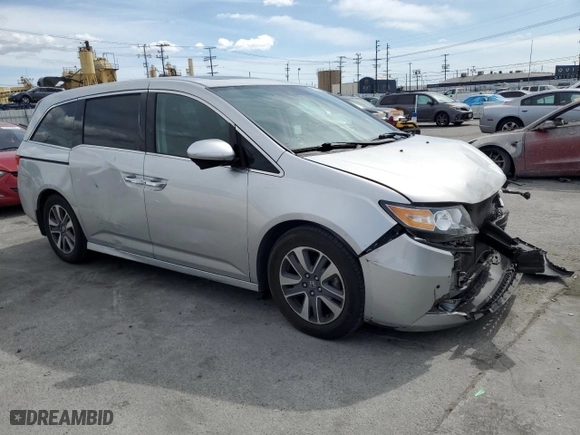 2015 Honda Odyssey Touring Elite with VIN 5FNRL5H90FB114508, listed as a Copart auction lot 51290945 with 112,330 mi miles and Salvage Title. Bid and sale history available at carsss.com. Image 4.